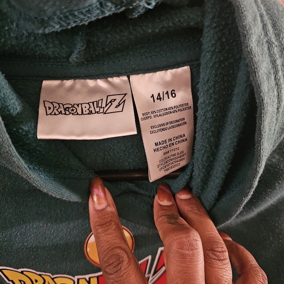 Dragon Ball Z Teal Hoodie Youth Size 14-16 - Picture 5 of 5